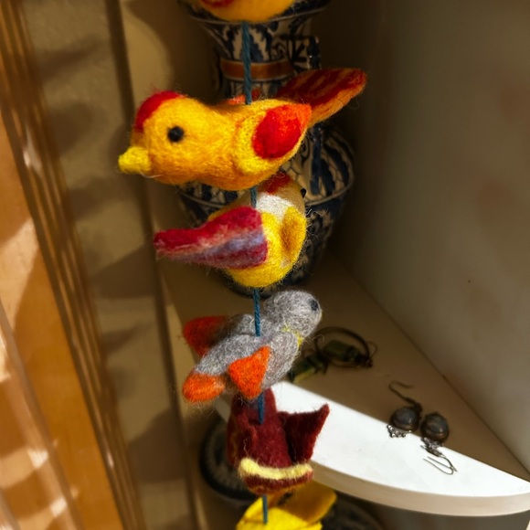 Colorful Felt Bird Toys for Pets handmade - Picture 2 of 4